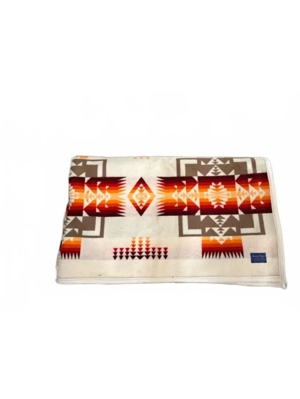 Vintage Pendleton Chief Joseph Wool Blanket Beaver State Oregon USA 64x80 EUC